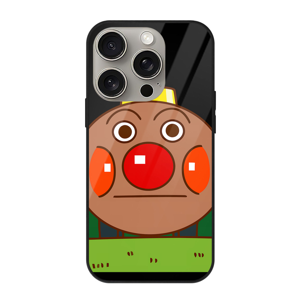 （画像用） アンパンマン Anpanman 【iPhone15Pro対応】スマホケース 耐衝撃＆黄変防止 背面ガラス