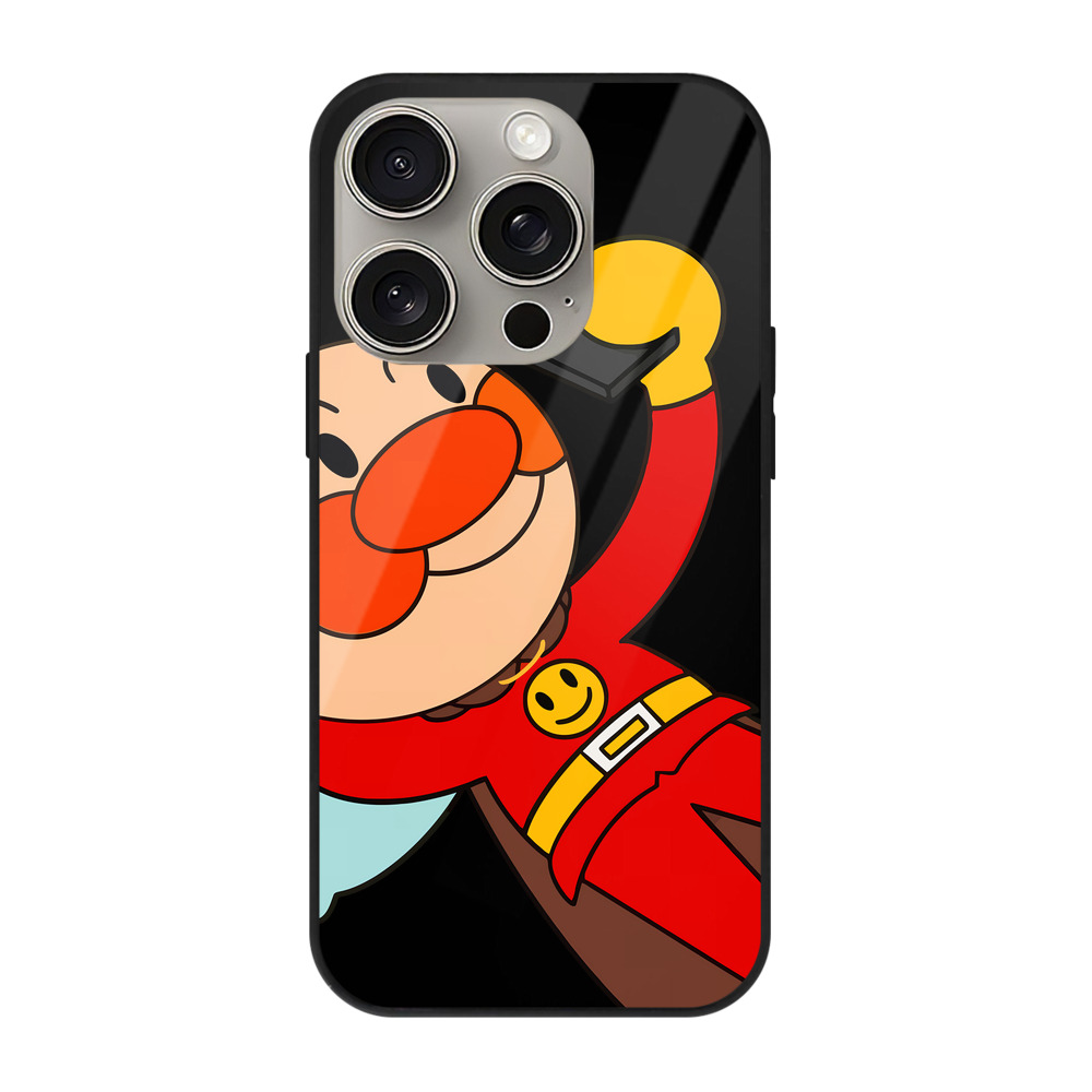 （画像用） アンパンマン Anpanman 【iPhone15Pro対応】スマホケース 耐衝撃＆黄変防止 背面ガラス