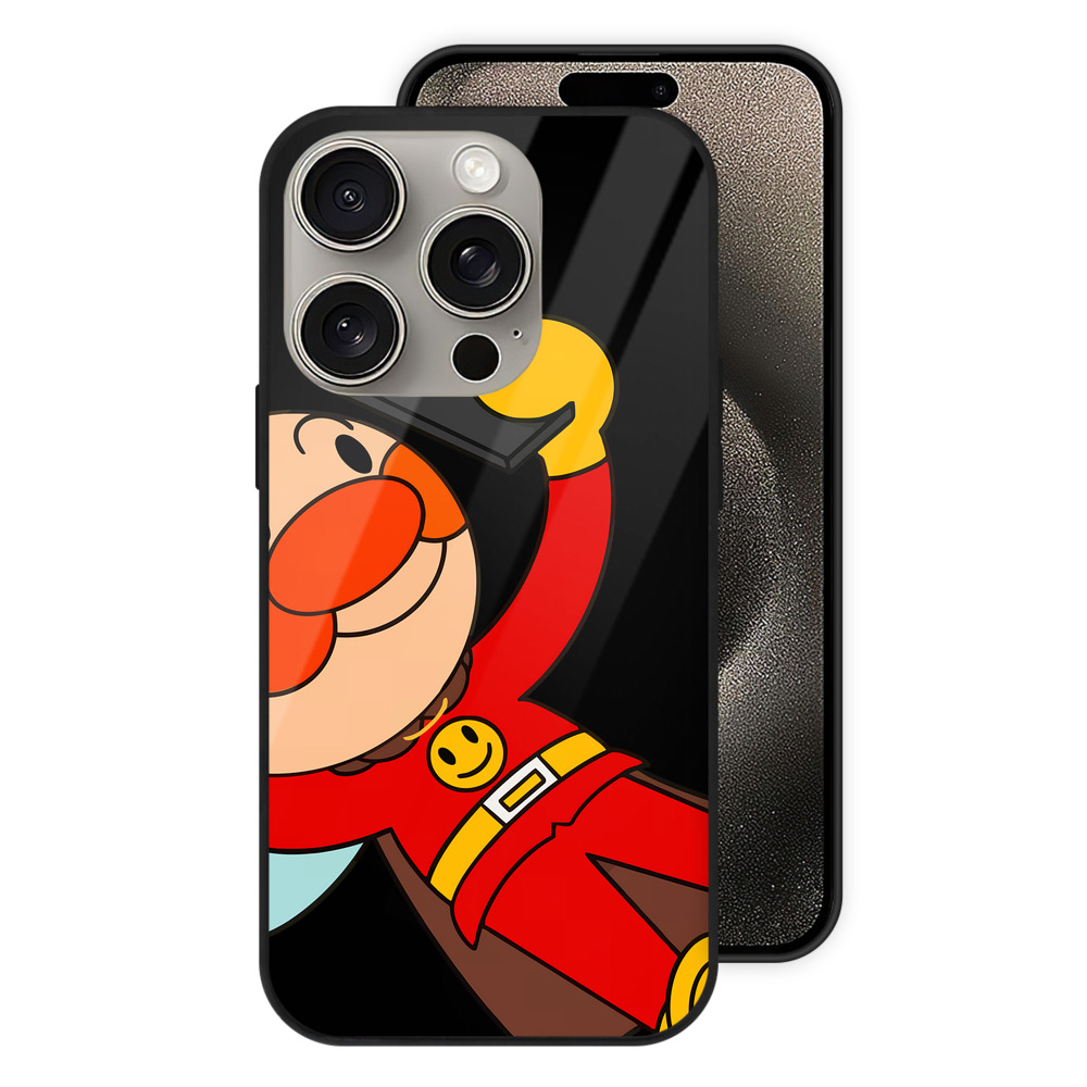 （画像用） アンパンマン Anpanman 【iPhone15Pro対応】スマホケース 耐衝撃＆黄変防止 背面ガラス