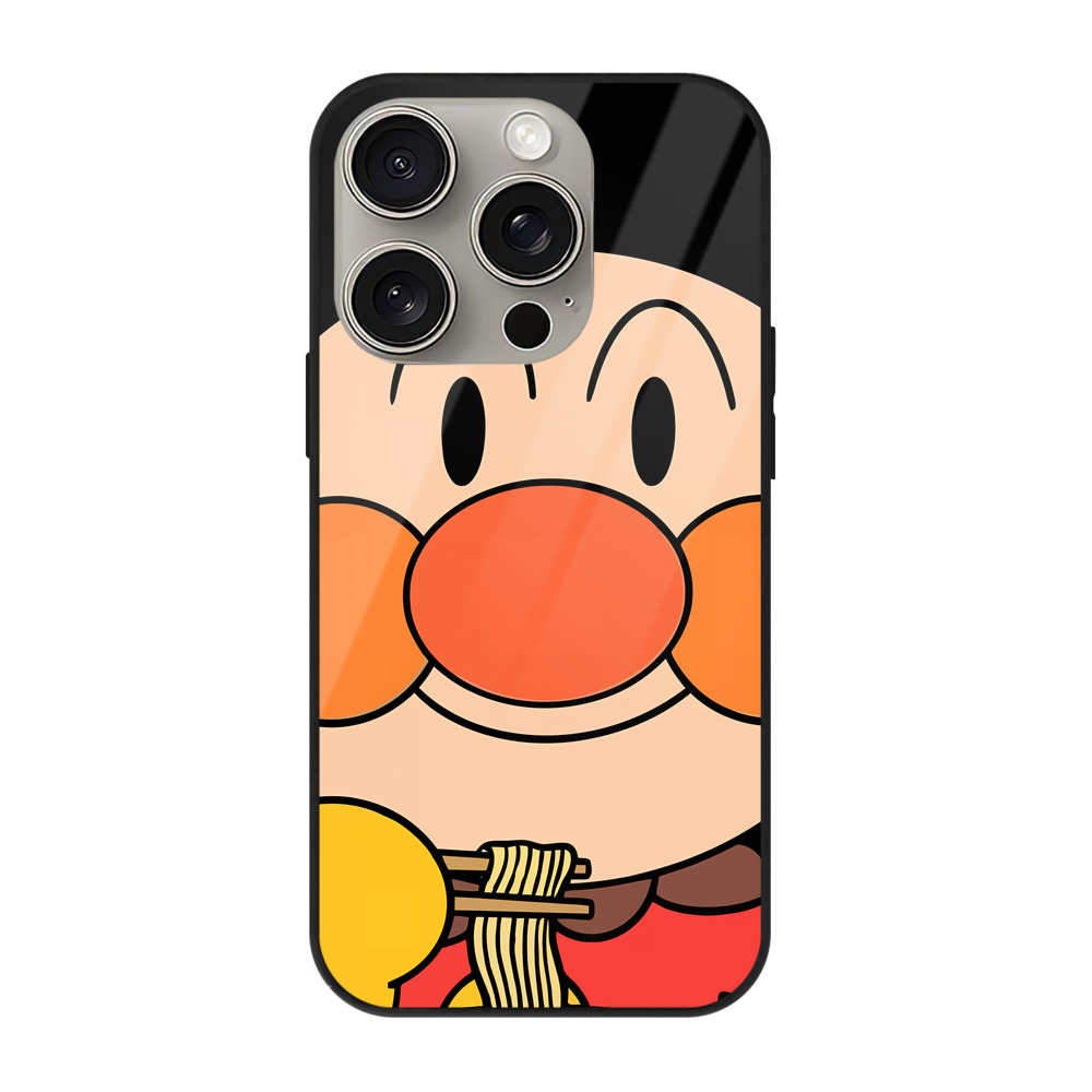 （画像用） アンパンマン Anpanman 【iPhone15Pro対応】スマホケース 耐衝撃＆黄変防止 背面ガラス
