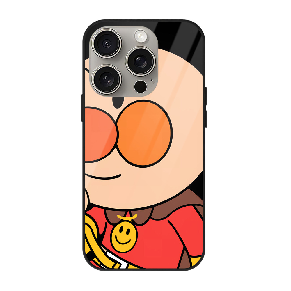 （画像用） アンパンマン Anpanman 【iPhone15Pro対応】スマホケース 耐衝撃＆黄変防止 背面ガラス