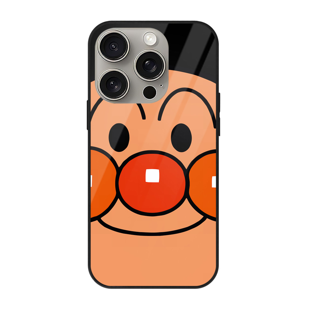 （画像用） アンパンマン Anpanman 【iPhone15Pro対応】スマホケース 耐衝撃＆黄変防止 背面ガラス