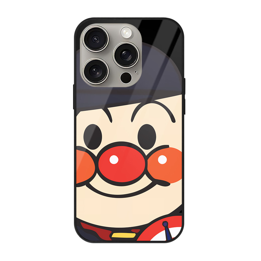 （画像用） アンパンマン Anpanman 【iPhone15Pro対応】スマホケース 耐衝撃＆黄変防止 背面ガラス
