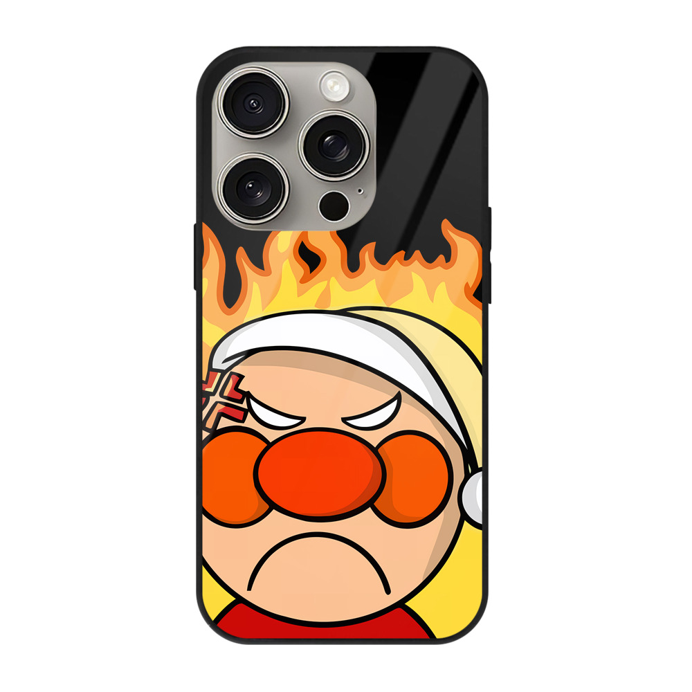 （画像用） アンパンマン Anpanman 【iPhone15Pro対応】スマホケース 耐衝撃＆黄変防止 背面ガラス