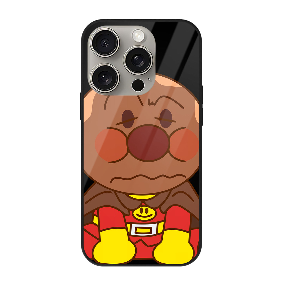 （画像用） アンパンマン Anpanman 【iPhone15Pro対応】スマホケース 耐衝撃＆黄変防止 背面ガラス