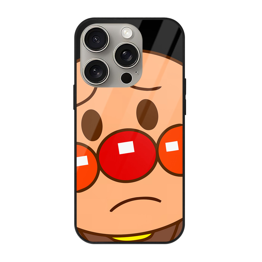 （画像用） アンパンマン Anpanman 【iPhone15Pro対応】スマホケース 耐衝撃＆黄変防止 背面ガラス