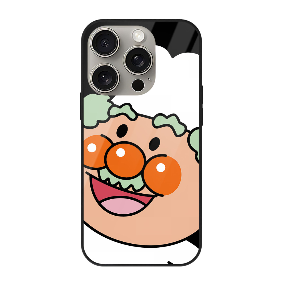 （画像用） アンパンマン Anpanman 【iPhone15Pro対応】スマホケース 耐衝撃＆黄変防止 背面ガラス