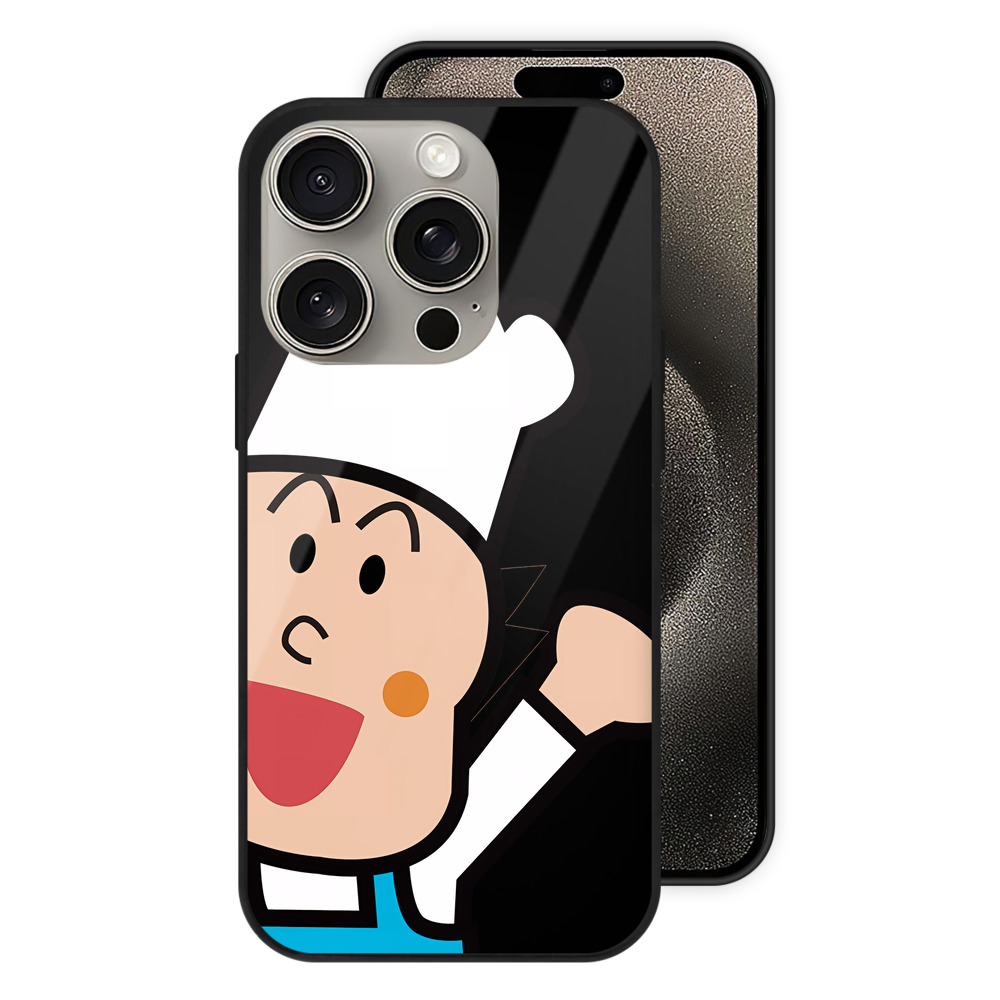 （画像用） アンパンマン Anpanman 【iPhone15Pro対応】スマホケース 耐衝撃＆黄変防止 背面ガラス
