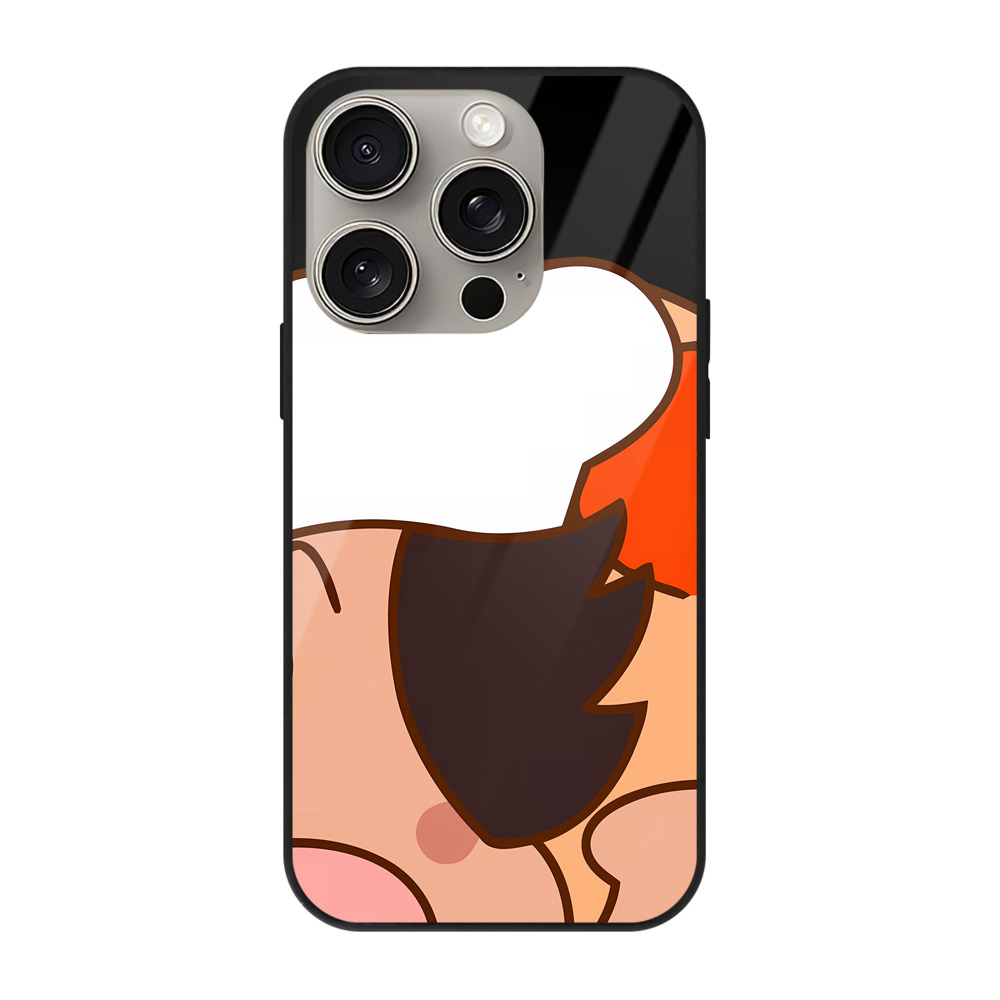 （画像用） アンパンマン Anpanman 【iPhone15Pro対応】スマホケース 耐衝撃＆黄変防止 背面ガラス