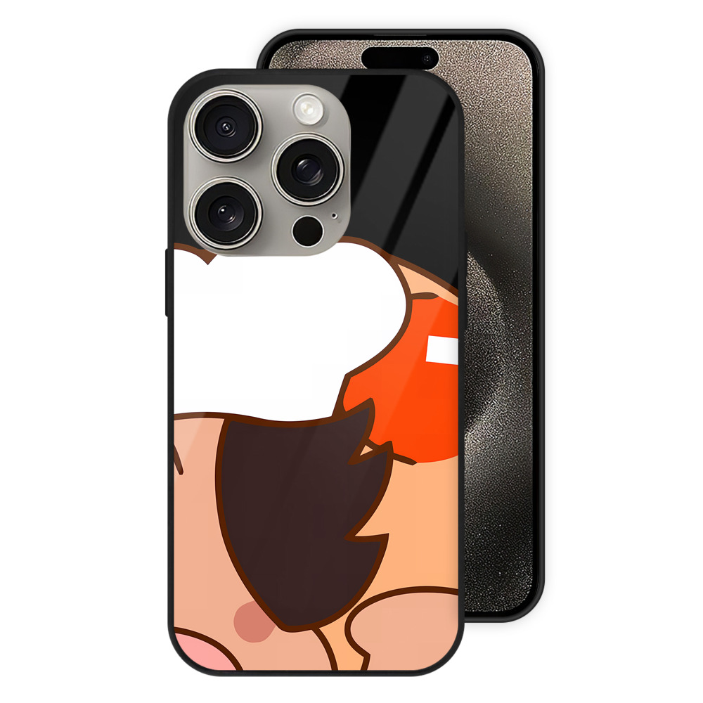（画像用） アンパンマン Anpanman 【iPhone15Pro対応】スマホケース 耐衝撃＆黄変防止 背面ガラス