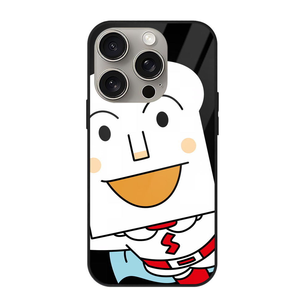 （画像用） アンパンマン Anpanman 【iPhone15Pro対応】スマホケース 耐衝撃＆黄変防止 背面ガラス