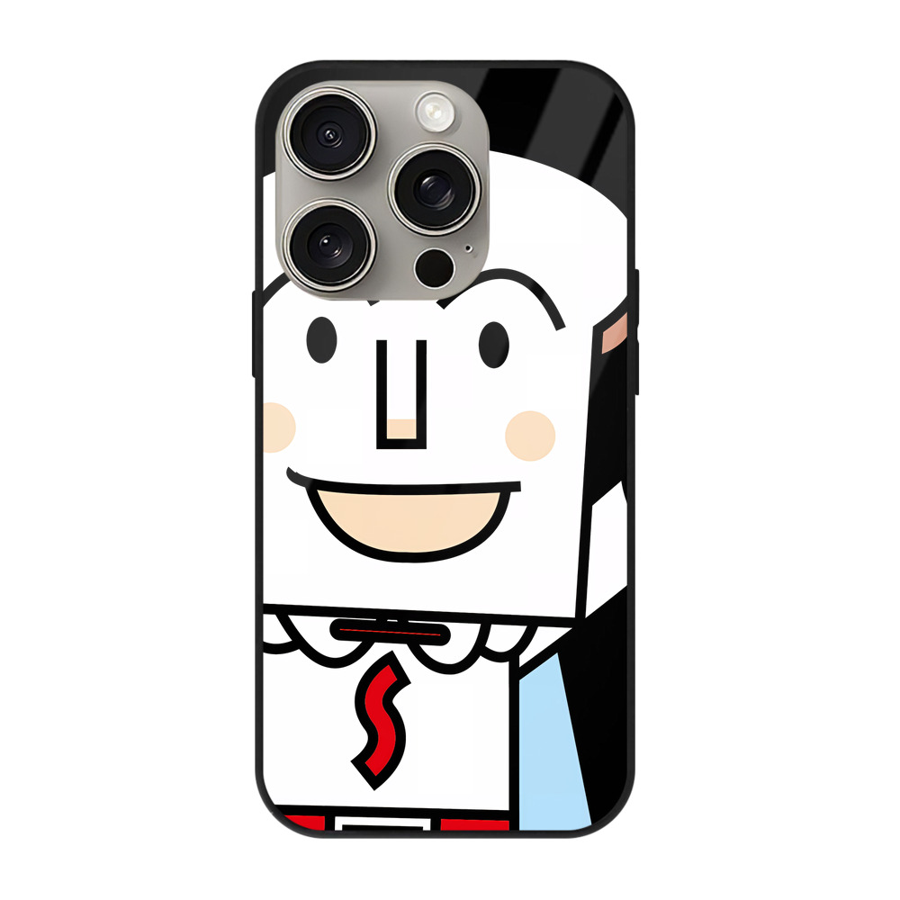 （画像用） アンパンマン Anpanman 【iPhone15Pro対応】スマホケース 耐衝撃＆黄変防止 背面ガラス