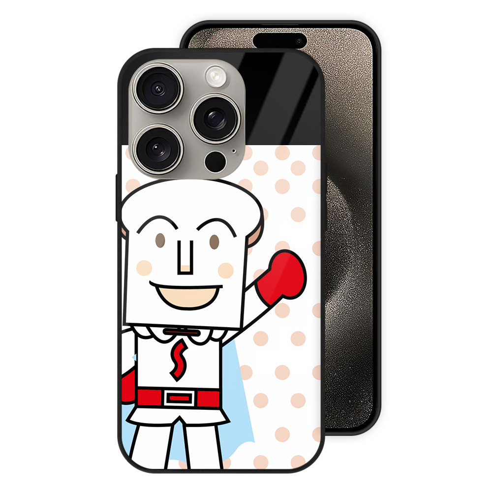 （画像用） アンパンマン Anpanman 【iPhone15Pro対応】スマホケース 耐衝撃＆黄変防止 背面ガラス