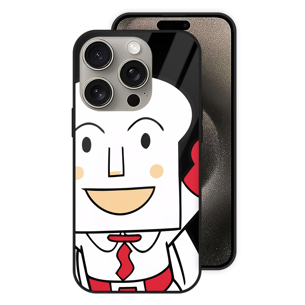 （画像用） アンパンマン Anpanman 【iPhone15Pro対応】スマホケース 耐衝撃＆黄変防止 背面ガラス