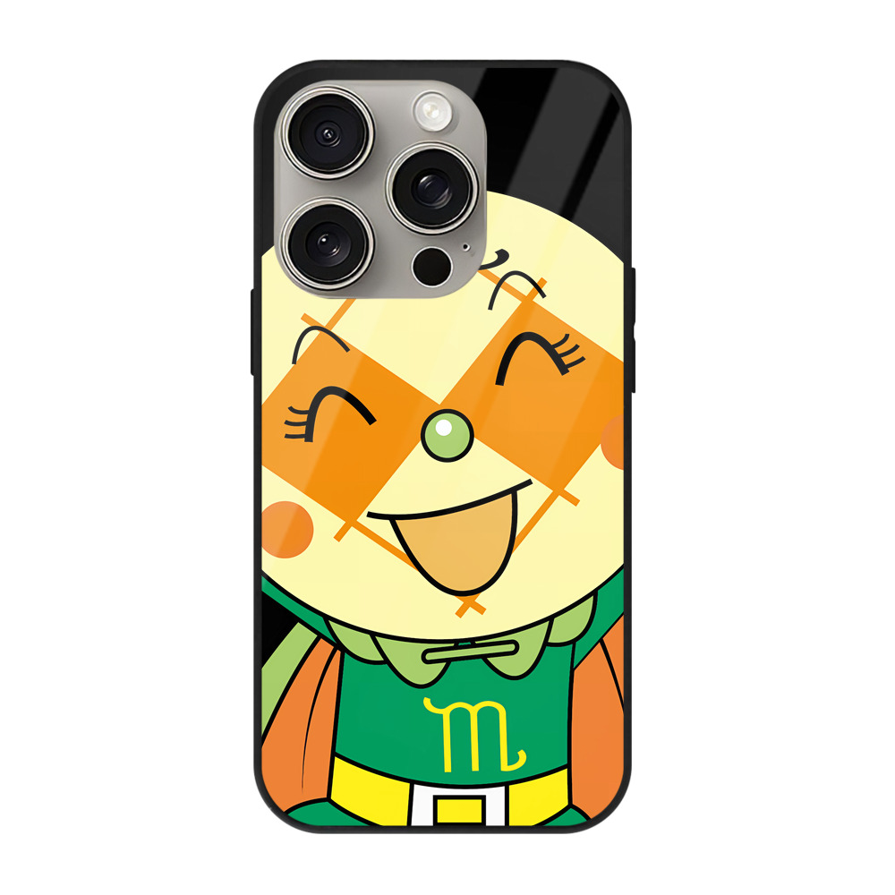 （画像用） アンパンマン Anpanman 【iPhone15Pro対応】スマホケース 耐衝撃＆黄変防止 背面ガラス