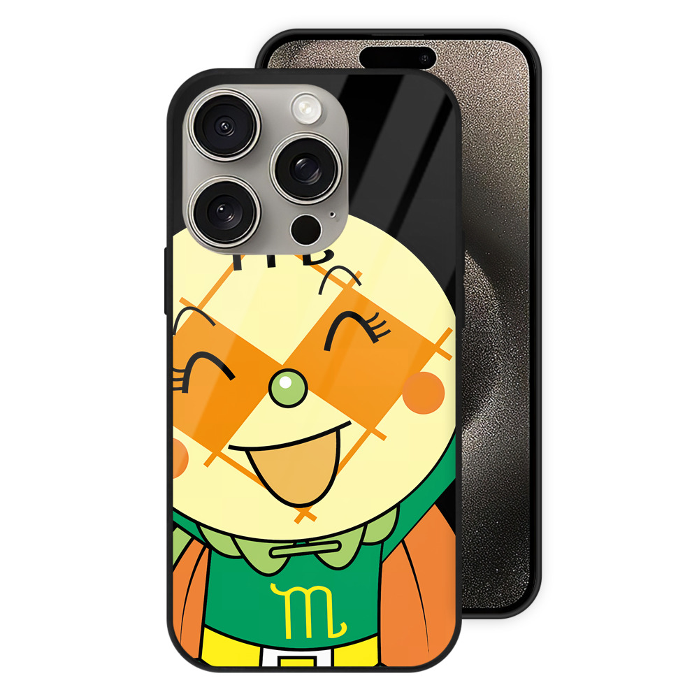 （画像用） アンパンマン Anpanman 【iPhone15Pro対応】スマホケース 耐衝撃＆黄変防止 背面ガラス