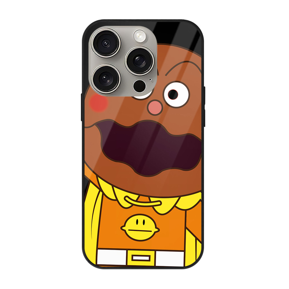 （画像用） アンパンマン Anpanman 【iPhone15Pro対応】スマホケース 耐衝撃＆黄変防止 背面ガラス