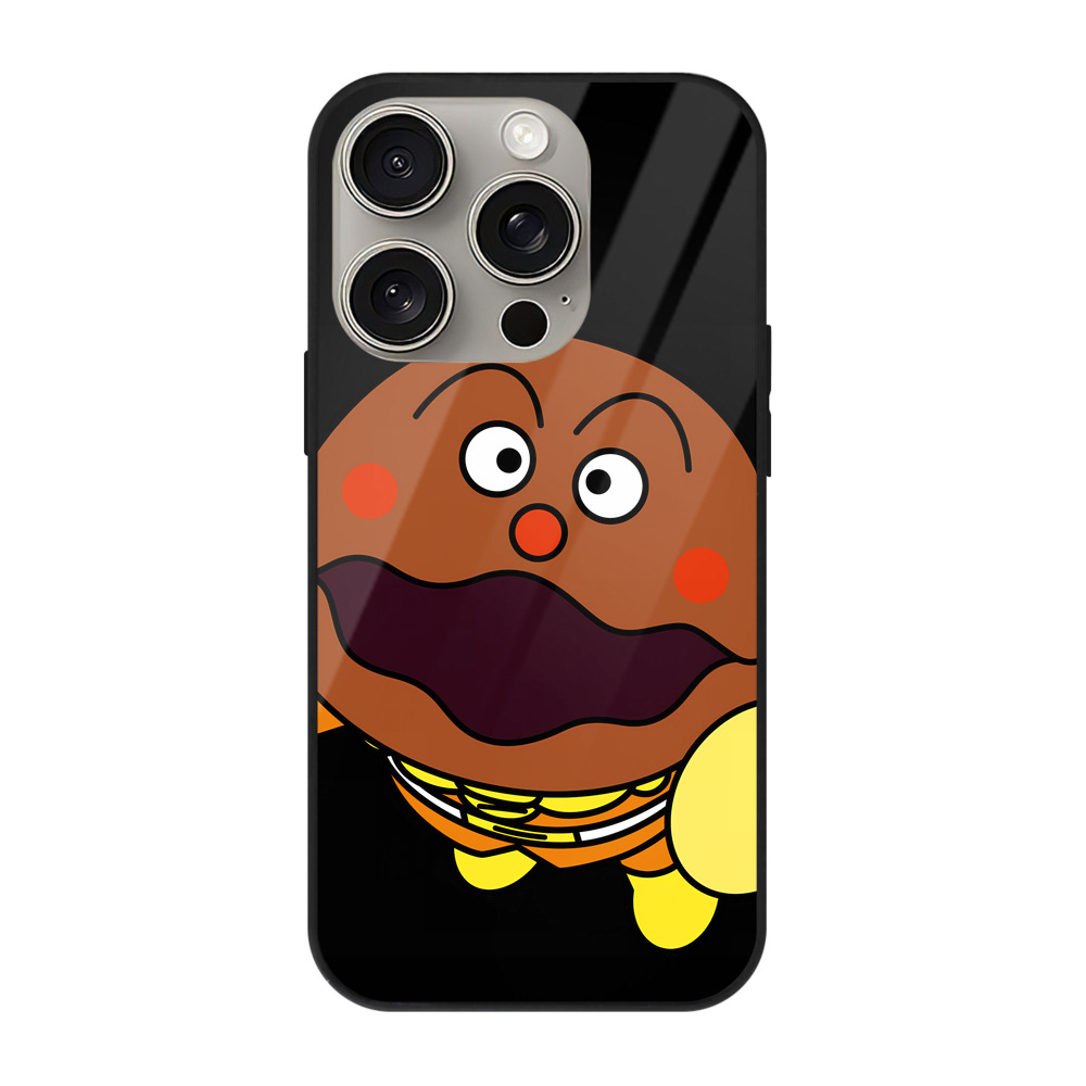 （画像用） アンパンマン Anpanman 【iPhone15Pro対応】スマホケース 耐衝撃＆黄変防止 背面ガラス