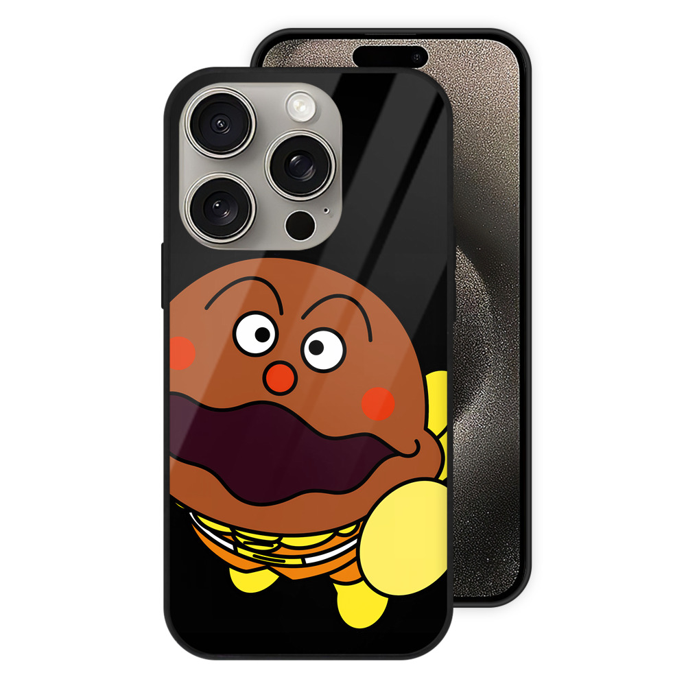 （画像用） アンパンマン Anpanman 【iPhone15Pro対応】スマホケース 耐衝撃＆黄変防止 背面ガラス