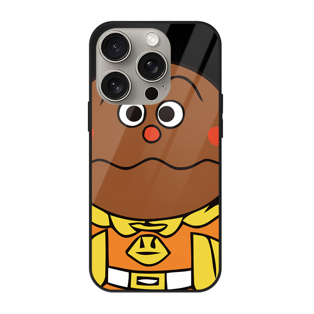 （画像用） アンパンマン Anpanman 【iPhone15Pro対応】スマホケース 耐衝撃＆黄変防止 背面ガラス