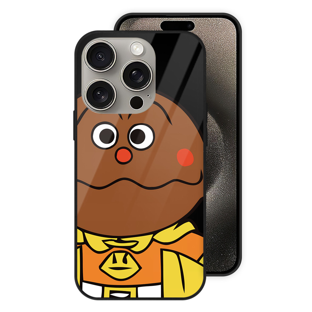 （画像用） アンパンマン Anpanman 【iPhone15Pro対応】スマホケース 耐衝撃＆黄変防止 背面ガラス