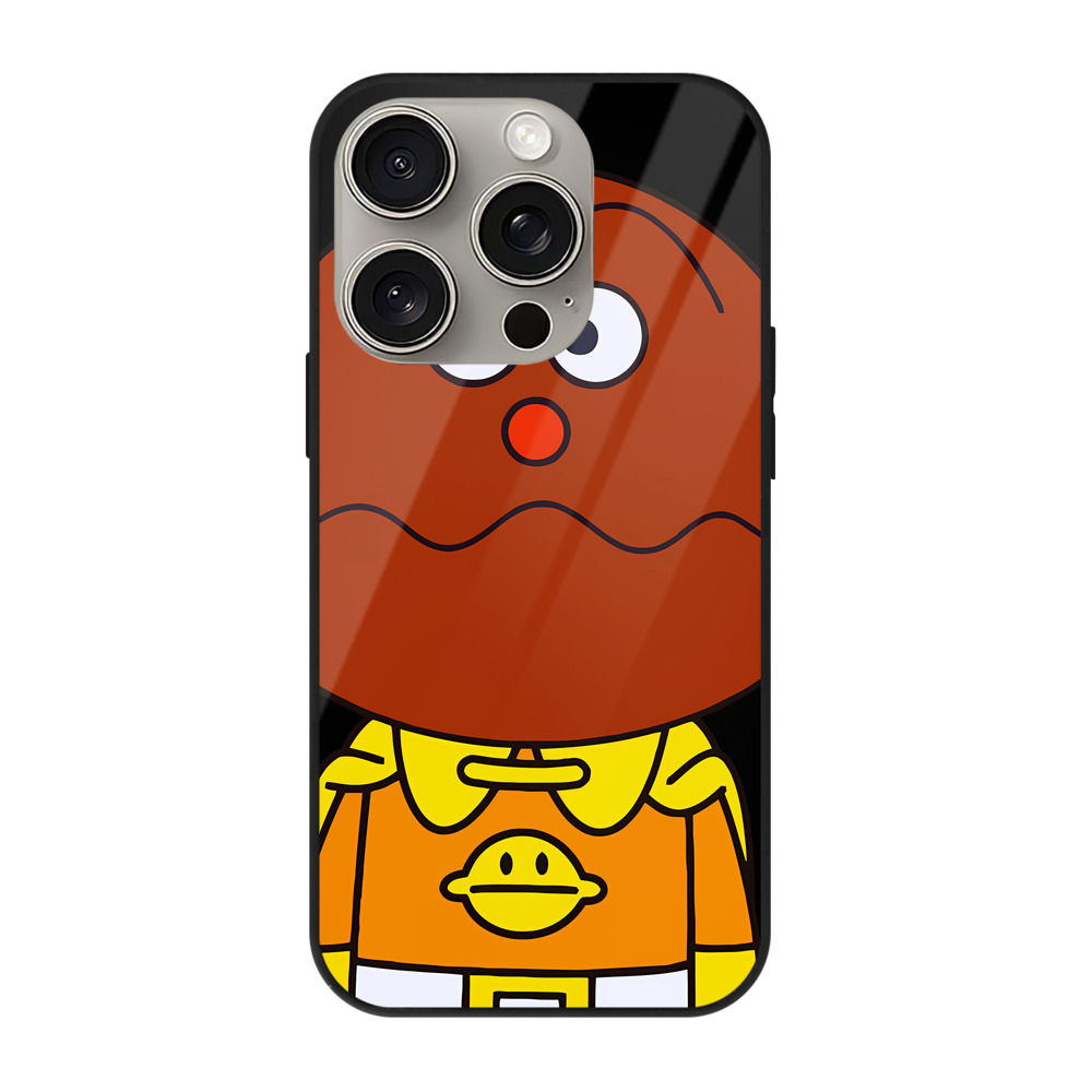 （画像用） アンパンマン Anpanman 【iPhone15Pro対応】スマホケース 耐衝撃＆黄変防止 背面ガラス
