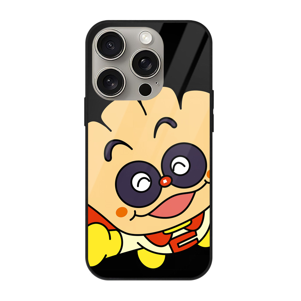 （画像用） アンパンマン Anpanman 【iPhone15Pro対応】スマホケース 耐衝撃＆黄変防止 背面ガラス
