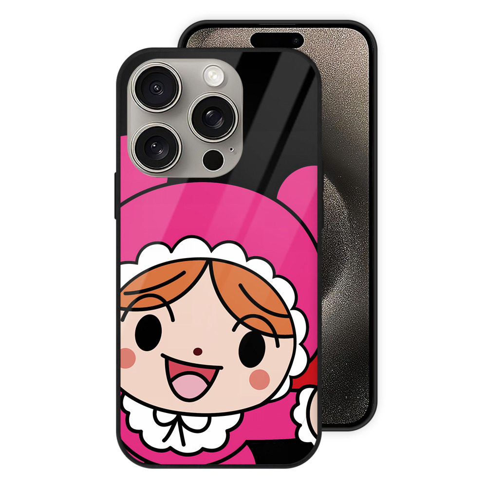 （画像用） アンパンマン Anpanman 【iPhone15Pro対応】スマホケース 耐衝撃＆黄変防止 背面ガラス