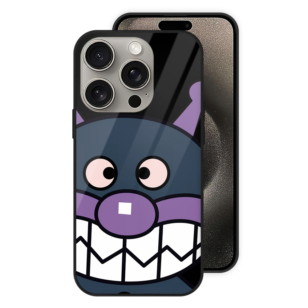 （画像用） アンパンマン Anpanman 【iPhone15Pro対応】スマホケース 耐衝撃＆黄変防止 背面ガラス