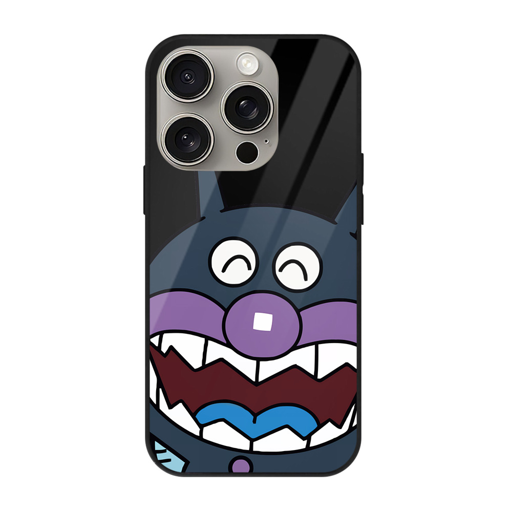 （画像用） アンパンマン Anpanman 【iPhone15Pro対応】スマホケース 耐衝撃＆黄変防止 背面ガラス