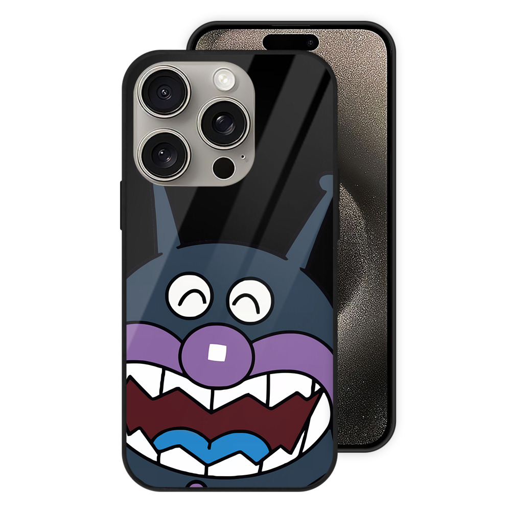 （画像用） アンパンマン Anpanman 【iPhone15Pro対応】スマホケース 耐衝撃＆黄変防止 背面ガラス