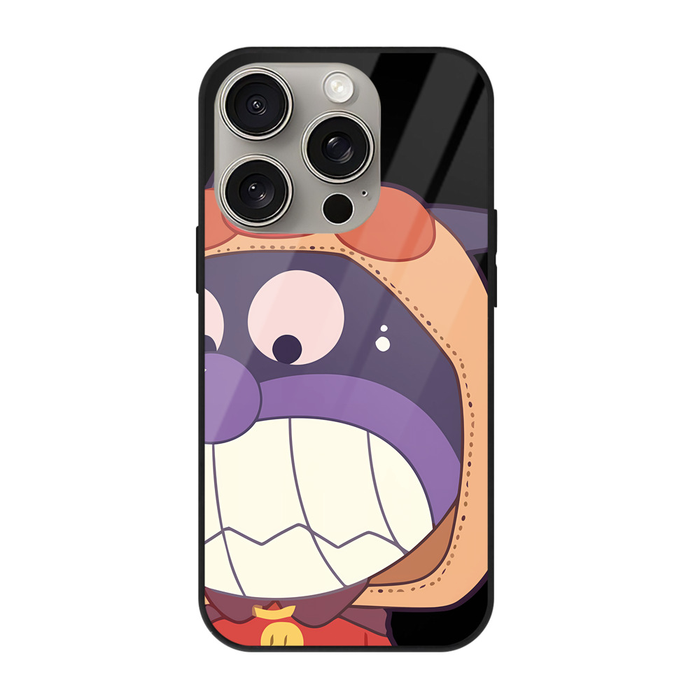 （画像用） アンパンマン Anpanman 【iPhone15Pro対応】スマホケース 耐衝撃＆黄変防止 背面ガラス