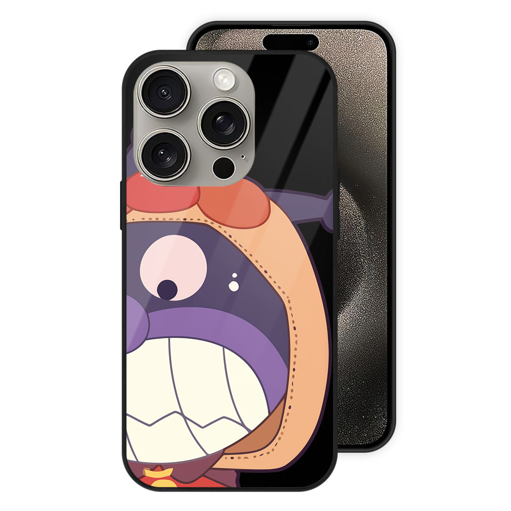 （画像用） アンパンマン Anpanman 【iPhone15Pro対応】スマホケース 耐衝撃＆黄変防止 背面ガラス