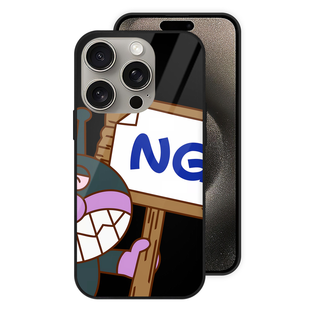 （画像用） アンパンマン Anpanman 【iPhone15Pro対応】スマホケース 耐衝撃＆黄変防止 背面ガラス