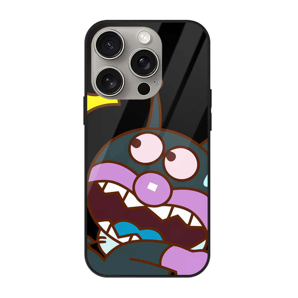 （画像用） アンパンマン Anpanman 【iPhone15Pro対応】スマホケース 耐衝撃＆黄変防止 背面ガラス