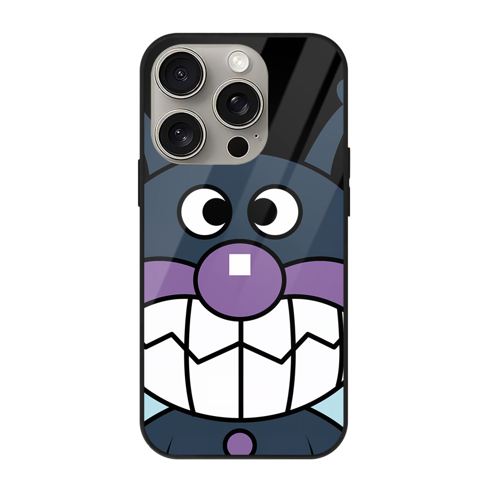 （画像用） アンパンマン Anpanman 【iPhone15Pro対応】スマホケース 耐衝撃＆黄変防止 背面ガラス