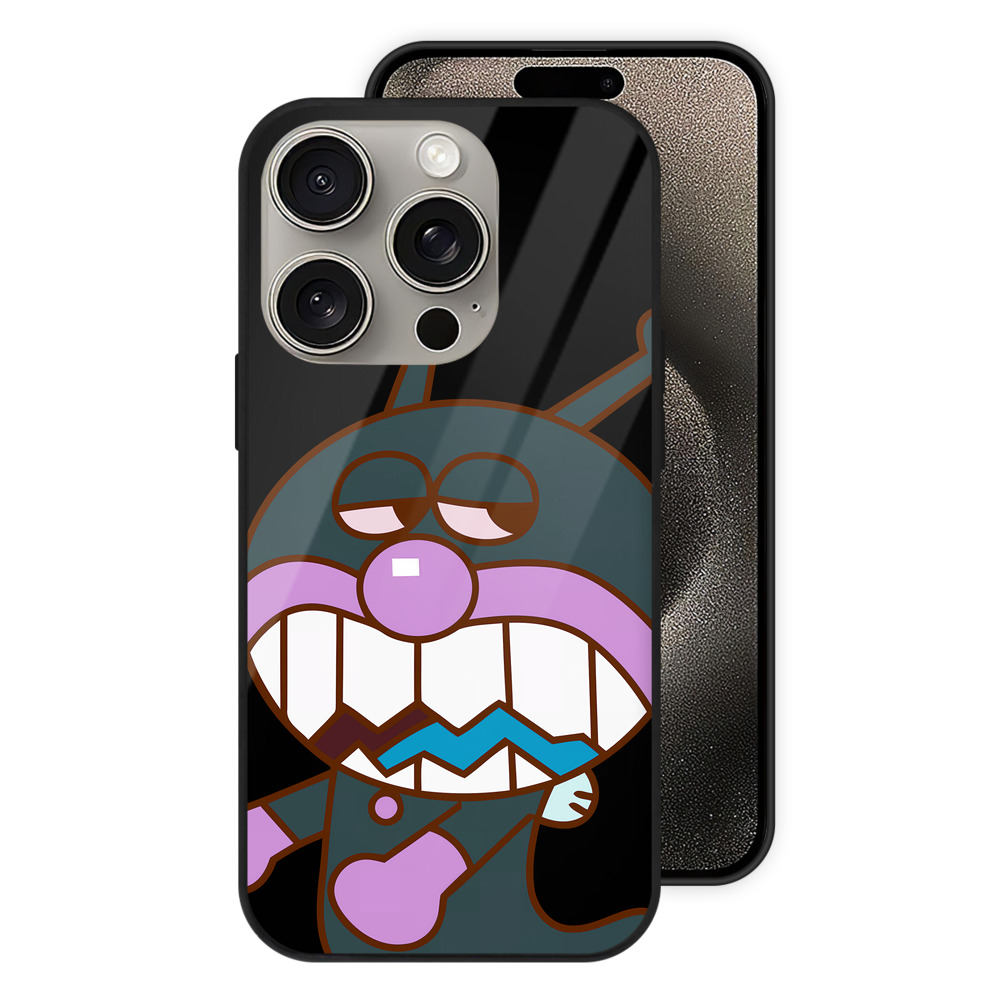 （画像用） アンパンマン Anpanman 【iPhone15Pro対応】スマホケース 耐衝撃＆黄変防止 背面ガラス