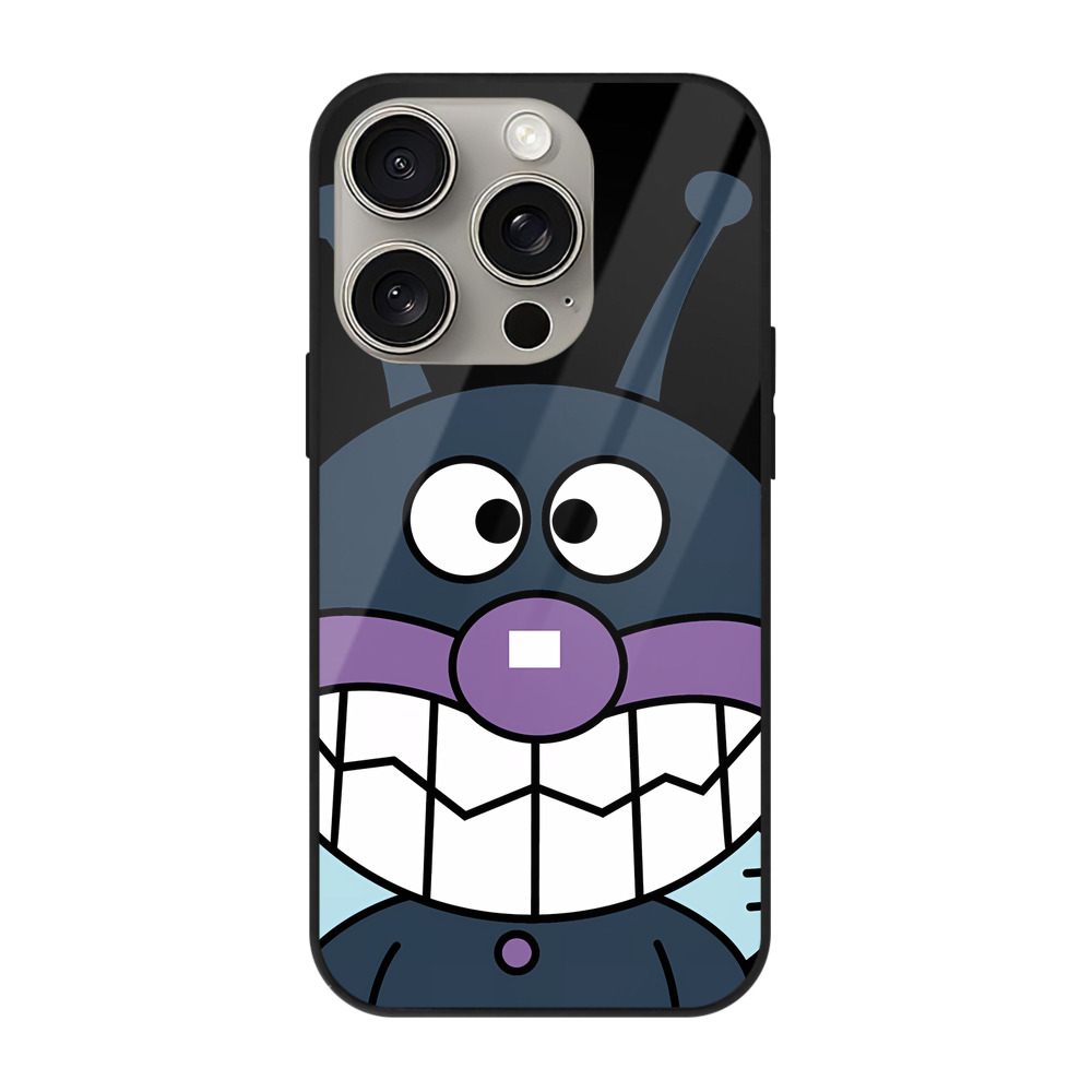 （画像用） アンパンマン Anpanman 【iPhone15Pro対応】スマホケース 耐衝撃＆黄変防止 背面ガラス