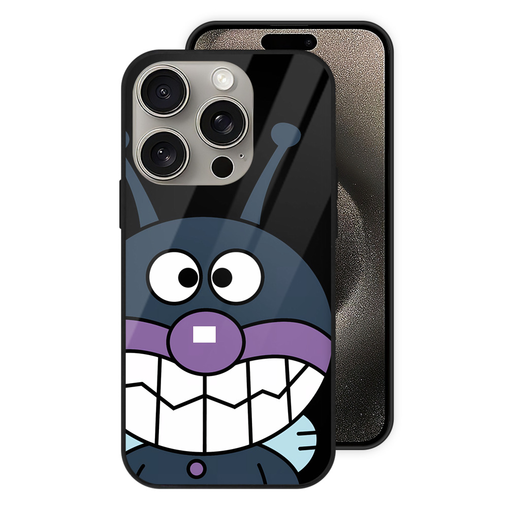 （画像用） アンパンマン Anpanman 【iPhone15Pro対応】スマホケース 耐衝撃＆黄変防止 背面ガラス