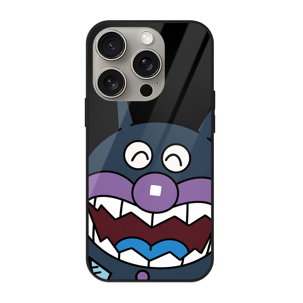 （画像用） アンパンマン Anpanman 【iPhone15Pro対応】スマホケース 耐衝撃＆黄変防止 背面ガラス