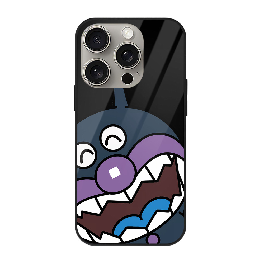 （画像用） アンパンマン Anpanman 【iPhone15Pro対応】スマホケース 耐衝撃＆黄変防止 背面ガラス
