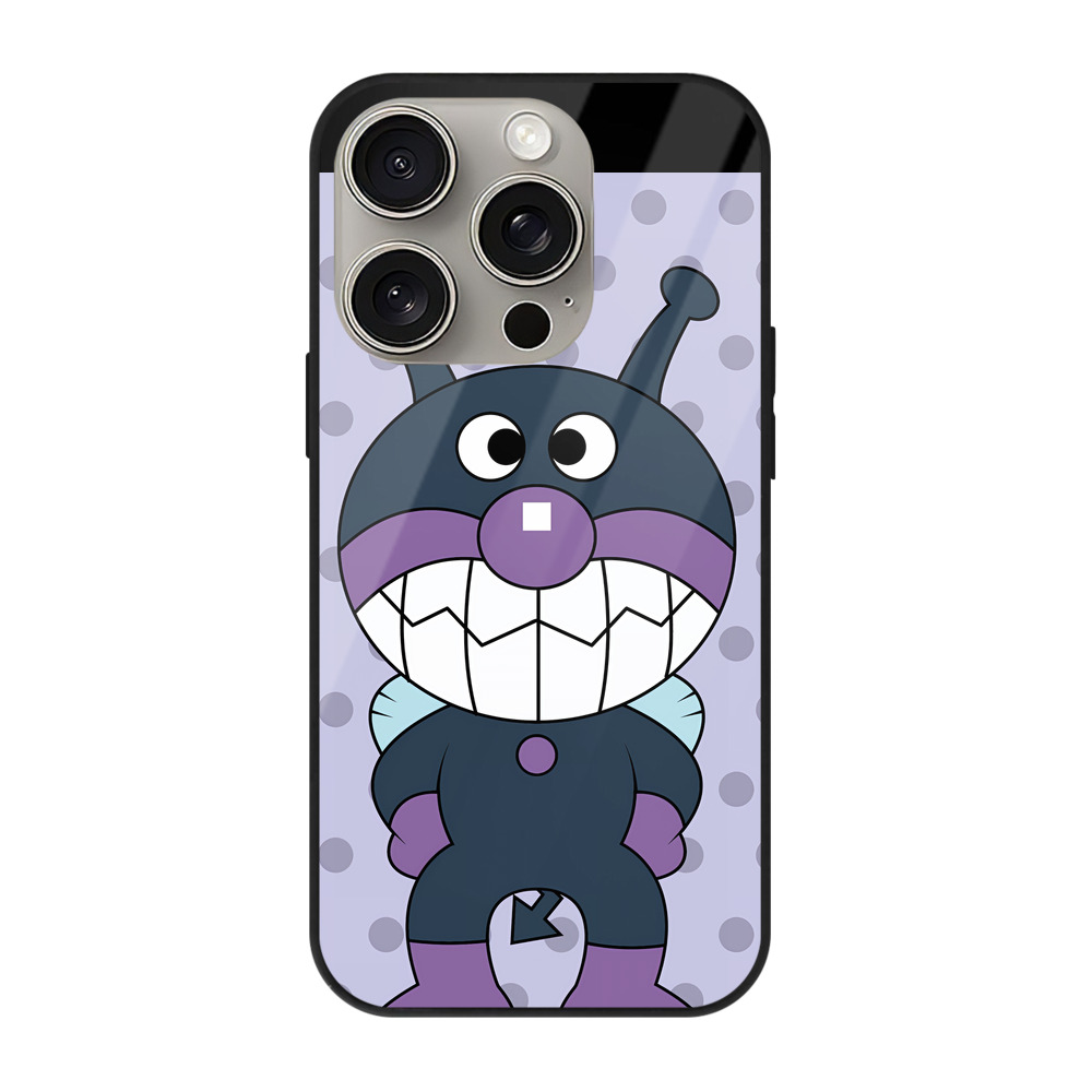（画像用） アンパンマン Anpanman 【iPhone15Pro対応】スマホケース 耐衝撃＆黄変防止 背面ガラス