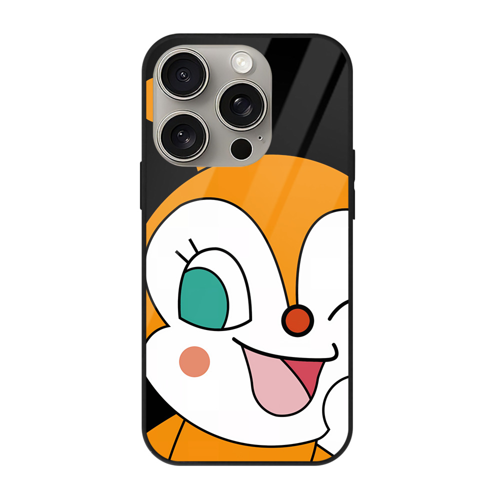 （画像用） アンパンマン Anpanman 【iPhone15Pro対応】スマホケース 耐衝撃＆黄変防止 背面ガラス