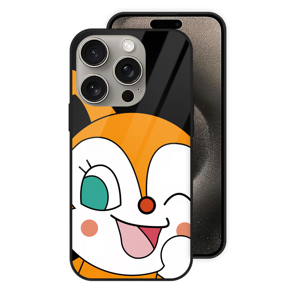 （画像用） アンパンマン Anpanman 【iPhone15Pro対応】スマホケース 耐衝撃＆黄変防止 背面ガラス