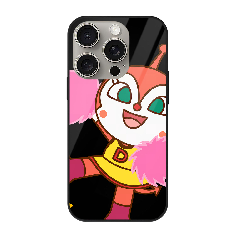 （画像用） アンパンマン Anpanman 【iPhone15Pro対応】スマホケース 耐衝撃＆黄変防止 背面ガラス
