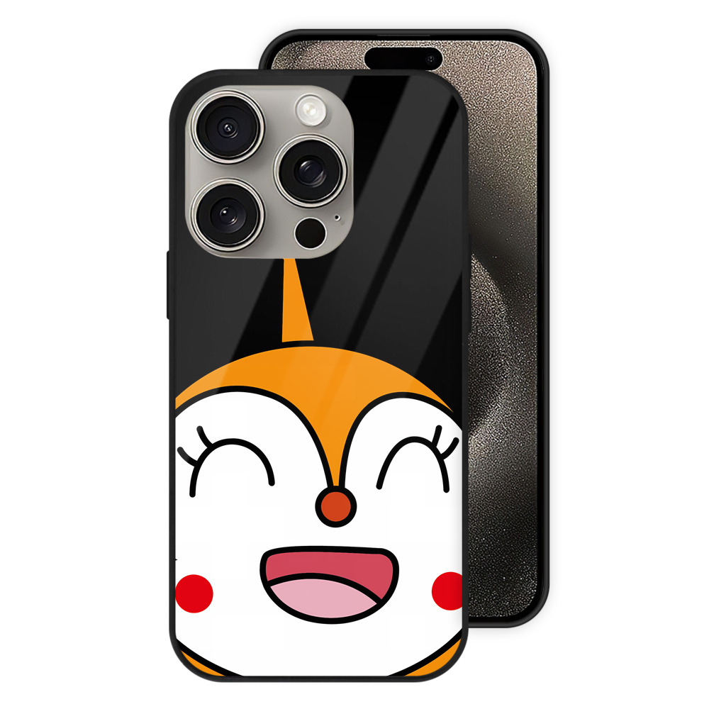 （画像用） アンパンマン Anpanman 【iPhone15Pro対応】スマホケース 耐衝撃＆黄変防止 背面ガラス