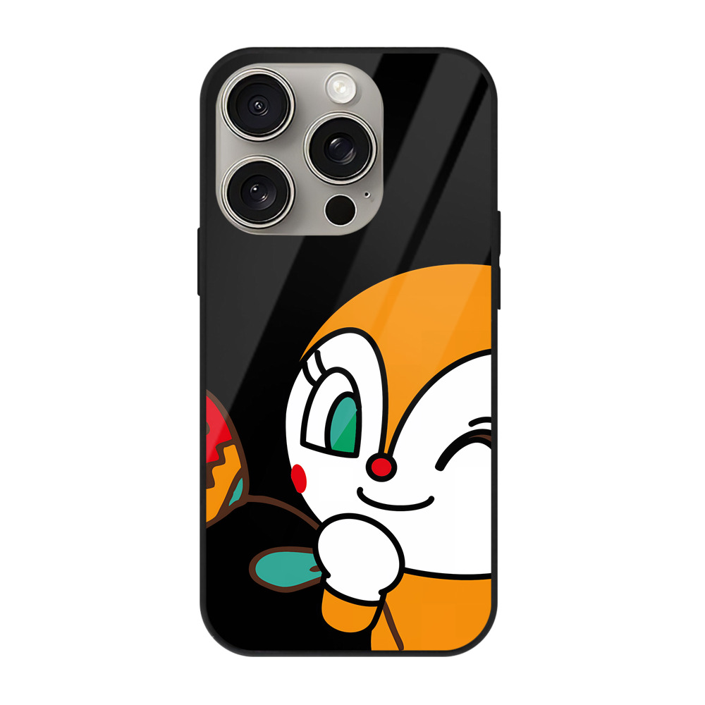 （画像用） アンパンマン Anpanman 【iPhone15Pro対応】スマホケース 耐衝撃＆黄変防止 背面ガラス