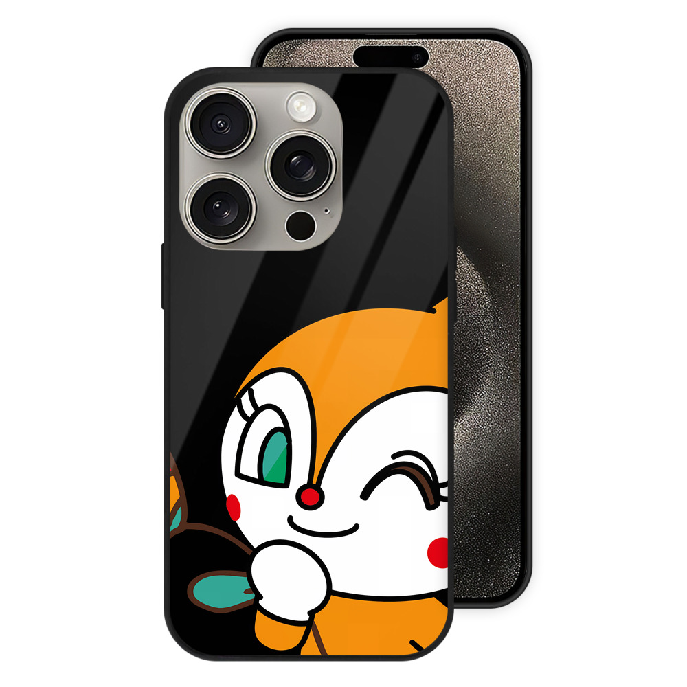 （画像用） アンパンマン Anpanman 【iPhone15Pro対応】スマホケース 耐衝撃＆黄変防止 背面ガラス