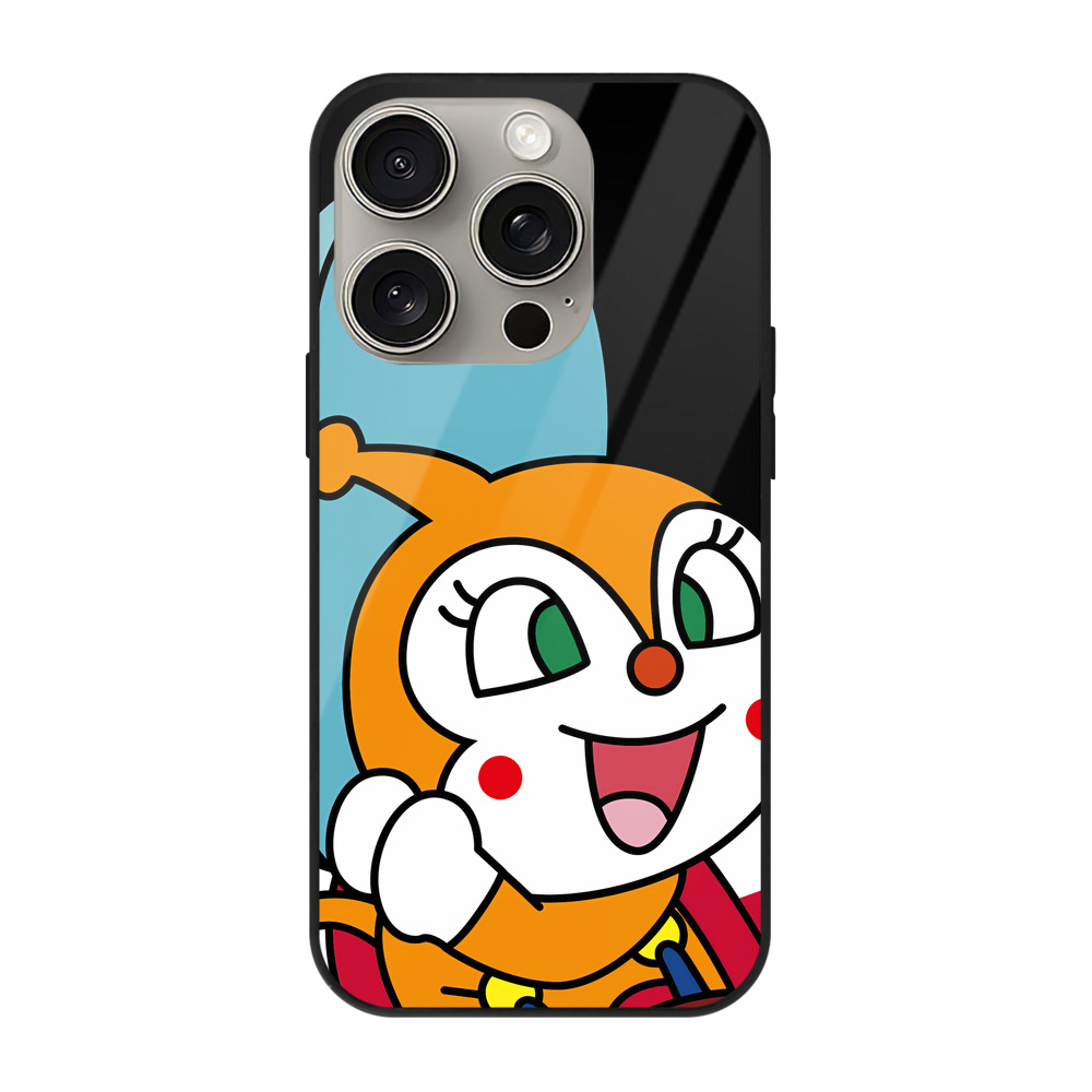 （画像用） アンパンマン Anpanman 【iPhone15Pro対応】スマホケース 耐衝撃＆黄変防止 背面ガラス