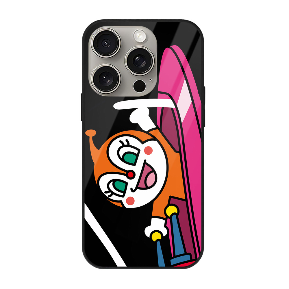 （画像用） アンパンマン Anpanman 【iPhone15Pro対応】スマホケース 耐衝撃＆黄変防止 背面ガラス